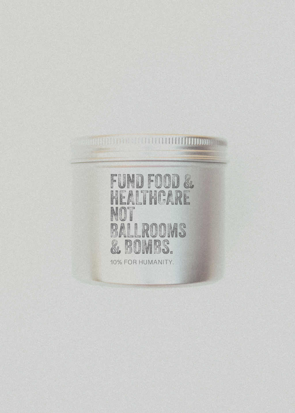 FUND FOOD & HEALTHCARE. 10 OZ Candle