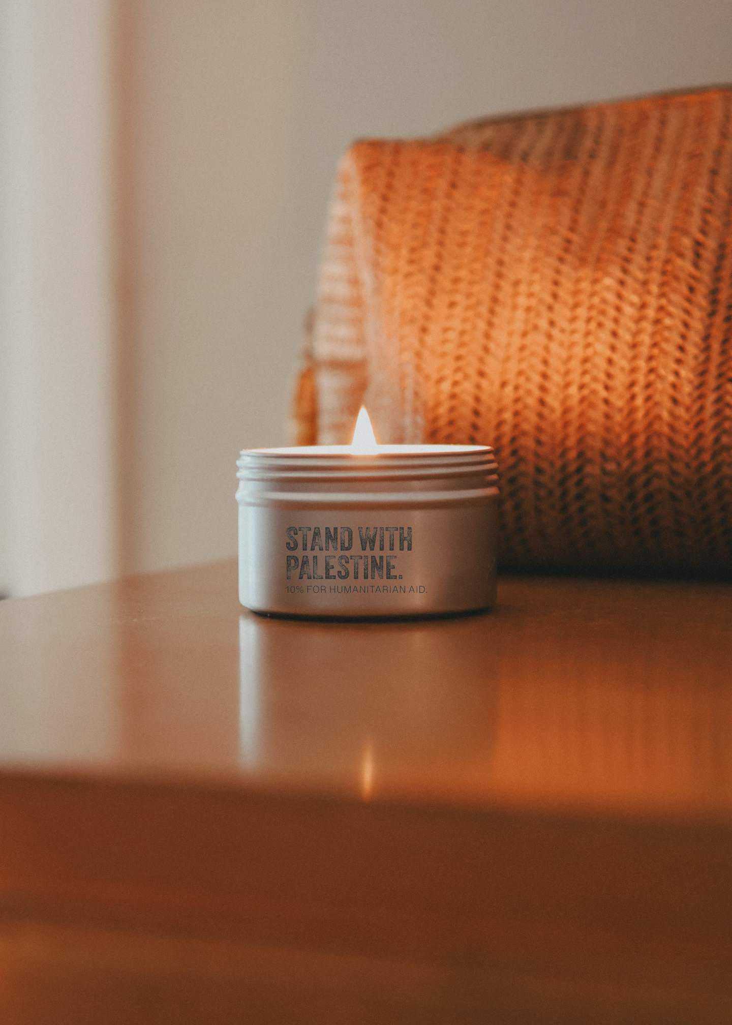 STAND WITH PALESTINE. 4 OZ Candle
